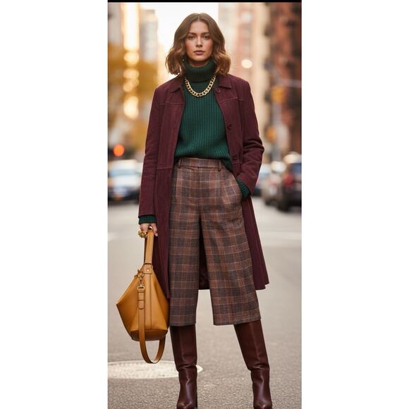 VTG Anonymous John Carlisle Coat Womens Medium Suede Button Up Jacket Y2K - Picture 2 of 8